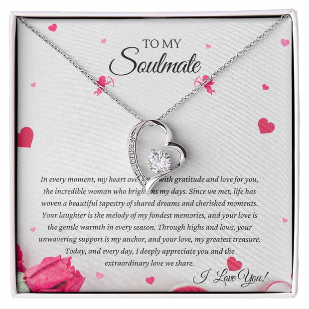 To My Soulmate: Overflowing with Love & Gratitude - Forever Love Necklace