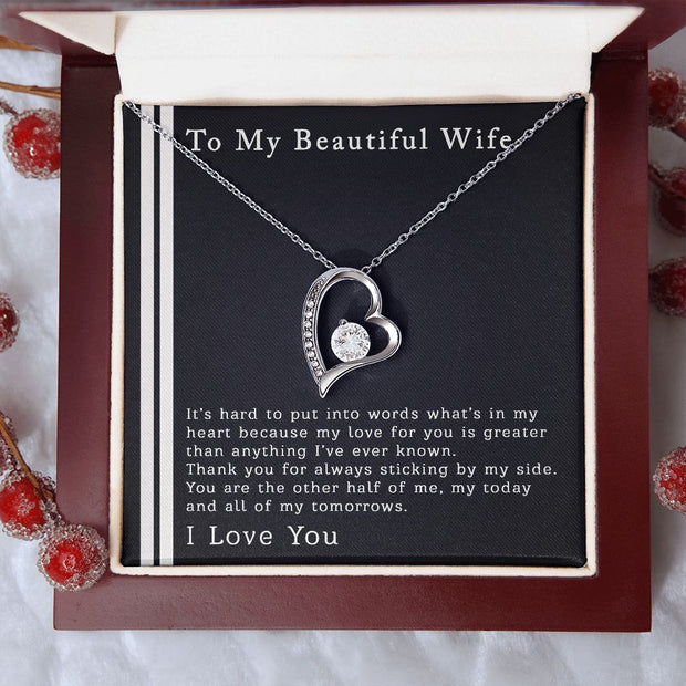 To My Beautiful Wife | Forever Love Necklace