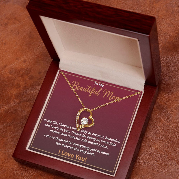 To My Beautiful Mom|  Forever Love Necklace | Mother's Day| Birthday
