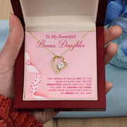 To My Bonus Daughter |  Forever Love Necklace |