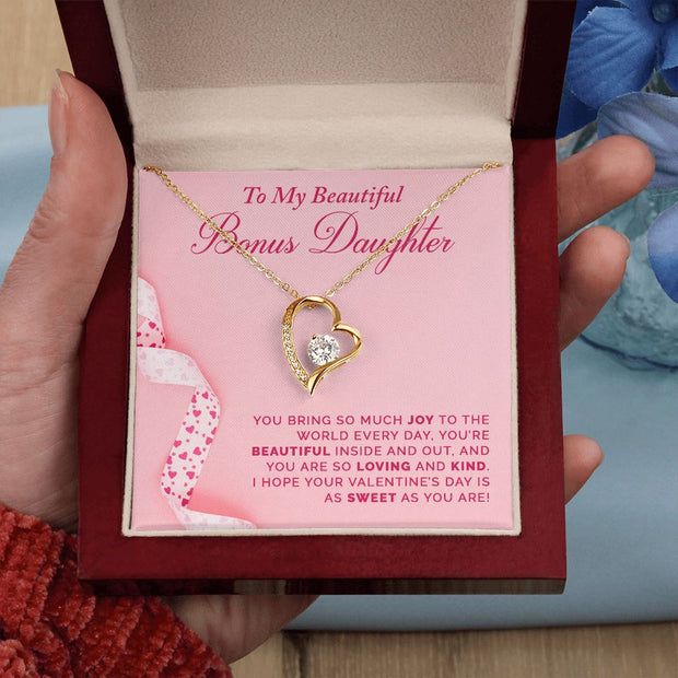 To My Bonus Daughter |  Forever Love Necklace |