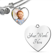 Personalized Heart Pendant | Luxury Bangle