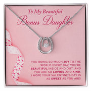 To My Bonus Daughter | Lucky in Love Necklace |