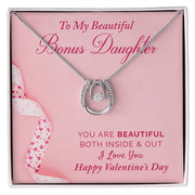 To My Bonus Daughter | Lucky in Love Necklace |