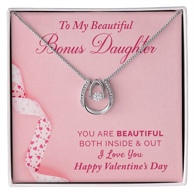 To My Bonus Daughter | Lucky in Love Necklace |