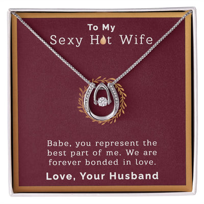 To My Sexy Hot Wife | Lucky in Love Necklace |