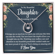 To My Beautiful Daughter on Becoming a Mother Blank | Lucky in Love Necklace | Valentine's Day