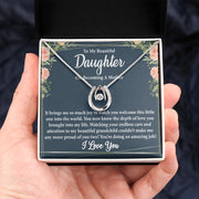 To My Beautiful Daughter on Becoming a Mother Blank | Lucky in Love Necklace | Valentine's Day