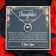 To My Beautiful Daughter on Becoming a Mother Blank | Lucky in Love Necklace | Valentine's Day