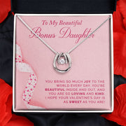 To My Bonus Daughter | Lucky in Love Necklace |