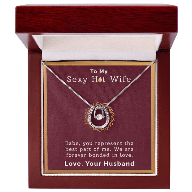 To My Sexy Hot Wife | Lucky in Love Necklace |