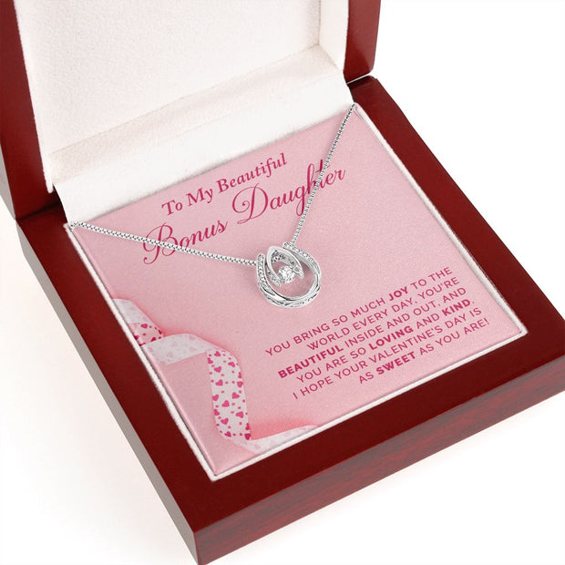 To My Bonus Daughter | Lucky in Love Necklace |