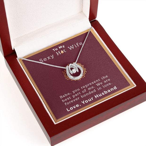 To My Sexy Hot Wife | Lucky in Love Necklace |