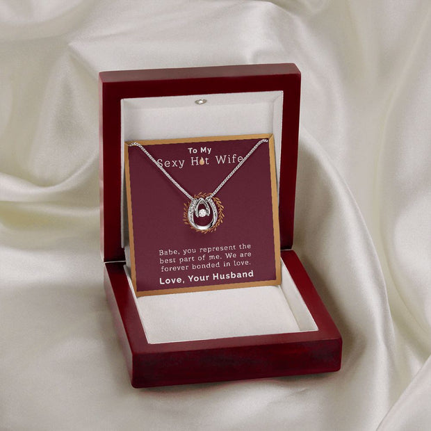 To My Sexy Hot Wife | Lucky in Love Necklace |