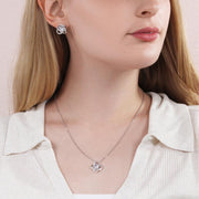 Love Knot Necklace and Earring SET- To My Soulmate 25TH Year Anniversary