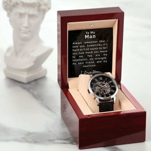 To My Man | Men's Openwork Watch