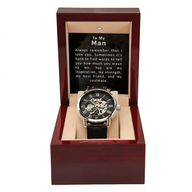 To My Man | Men's Openwork Watch