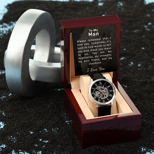 To My Man | Men's Openwork Watch