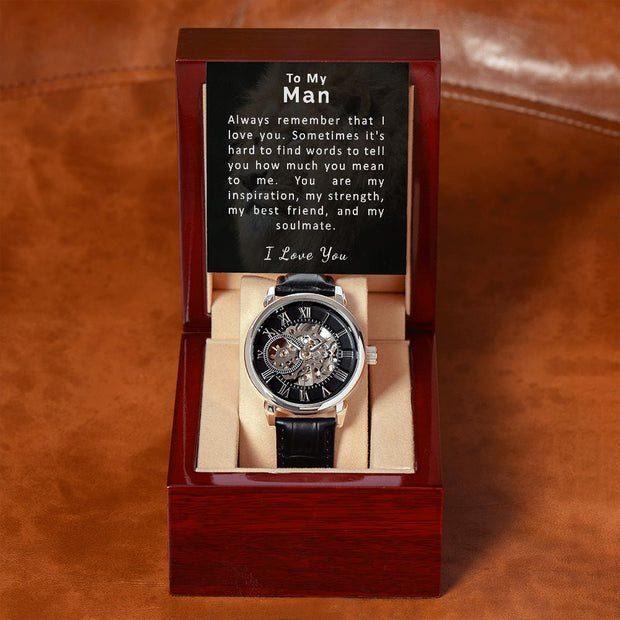 To My Man | Men's Openwork Watch