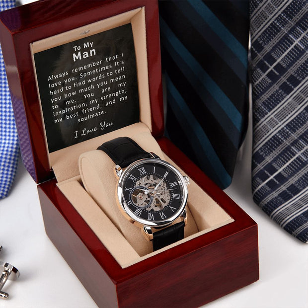 To My Man | Men's Openwork Watch
