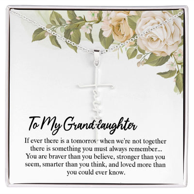 To My Granddaughter| Faith Cross Necklace