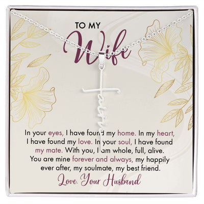 To My Wife | Faith Cross Necklace