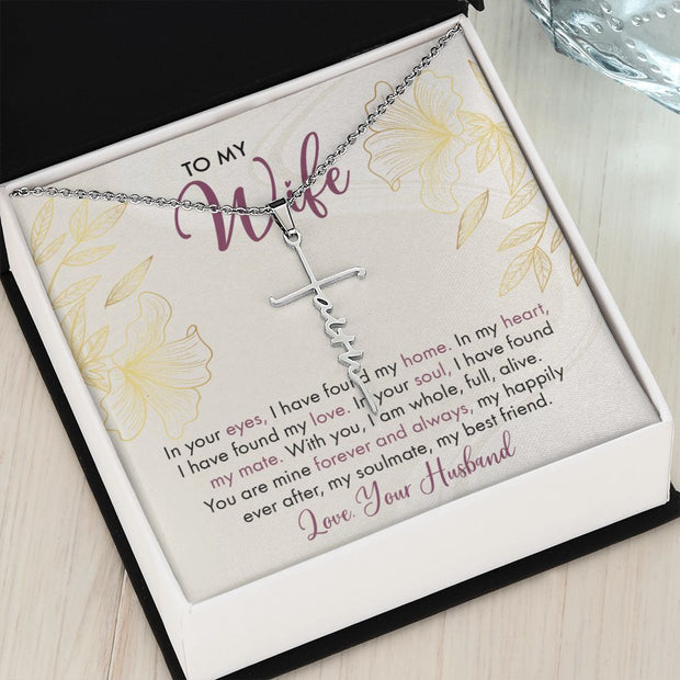 To My Wife | Faith Cross Necklace