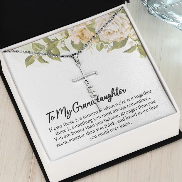 To My Granddaughter| Faith Cross Necklace