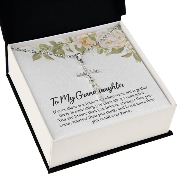 To My Granddaughter| Faith Cross Necklace