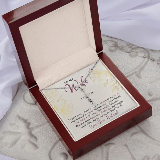 To My Wife | Faith Cross Necklace