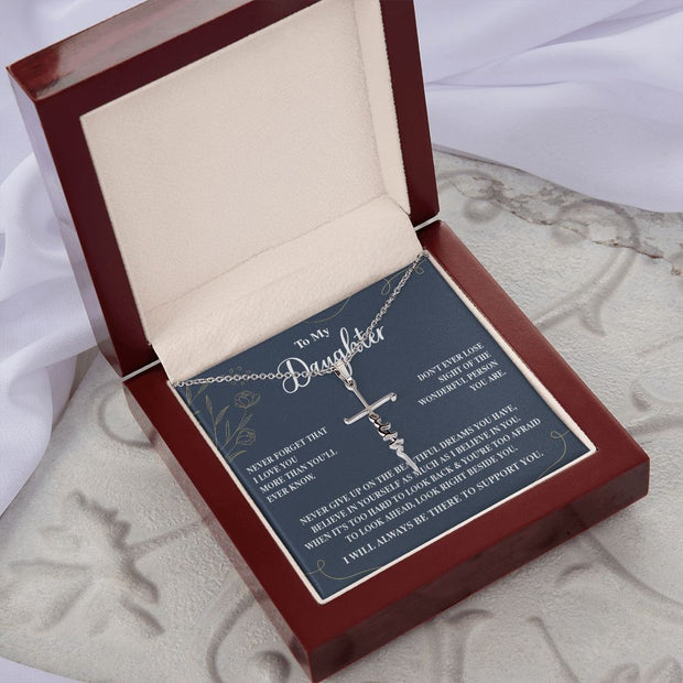 To My Daughter |Faith Cross Necklace
