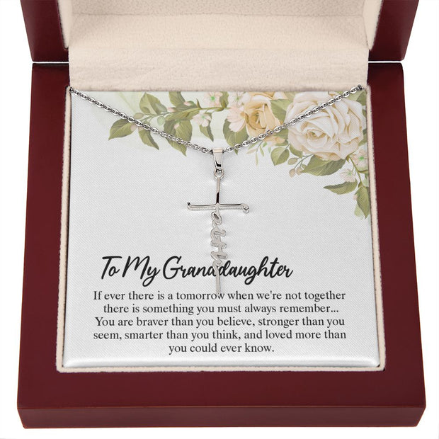 To My Granddaughter| Faith Cross Necklace