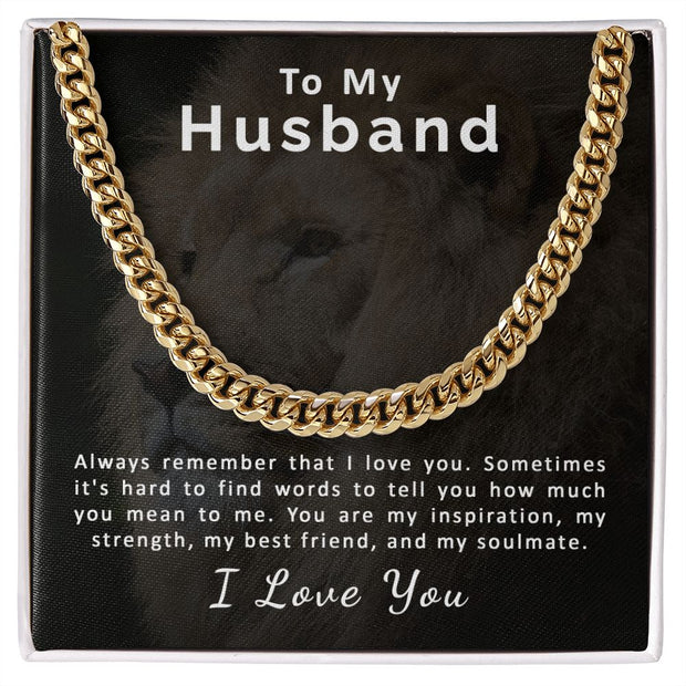 To My Husband | Cuban Link Chain