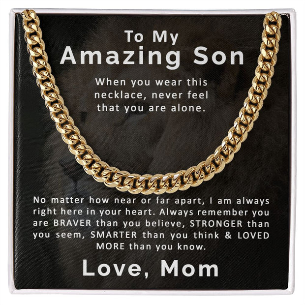To My Amazing Son | Cuban Link Chain