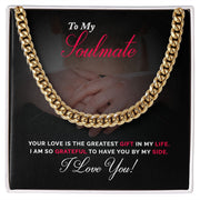 To My Soulmate Cuban Link Chain