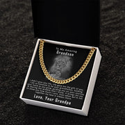 To My Amazing Grandson, From Grandpa | Cuban Link Chain