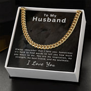 To My Husband | Cuban Link Chain