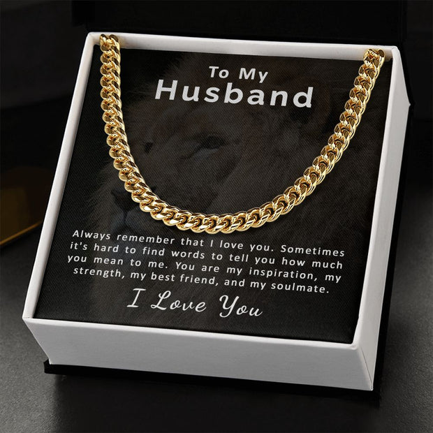 To My Husband | Cuban Link Chain