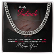 To My Soulmate Cuban Link Chain