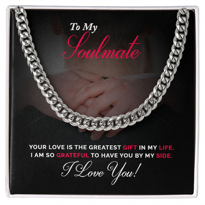 To My Soulmate Cuban Link Chain