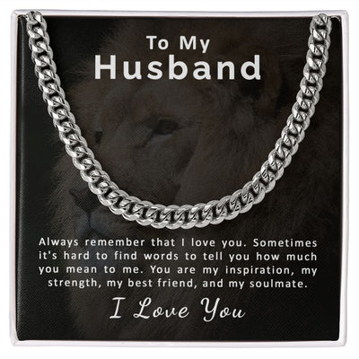 To My Husband | Cuban Link Chain