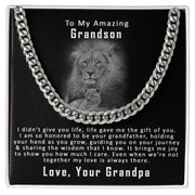 To My Amazing Grandson, From Grandpa | Cuban Link Chain