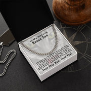 To My Amazing Bonus Son Cuban Link Chain