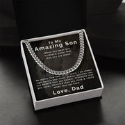 To My Amazing Son | From Dad | Cuban Link Chain
