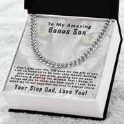 To My Amazing Bonus Son , From Step Dad | Cuban Link Chain