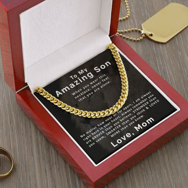To My Amazing Son | Cuban Link Chain