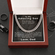 To My Amazing Son | From Dad | Cuban Link Chain