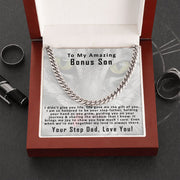 To My Amazing Bonus Son , From Step Dad | Cuban Link Chain