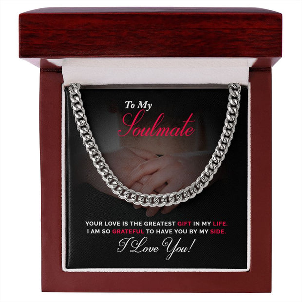 To My Soulmate Cuban Link Chain