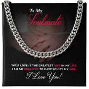 To My Soulmate Cuban Link Chain